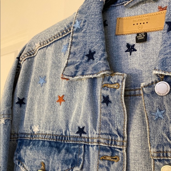 Star Embroidered Denim Jacket, size XS - Picture 2 of 6